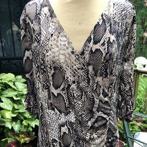 Style and Co. Snakeskin pattern top